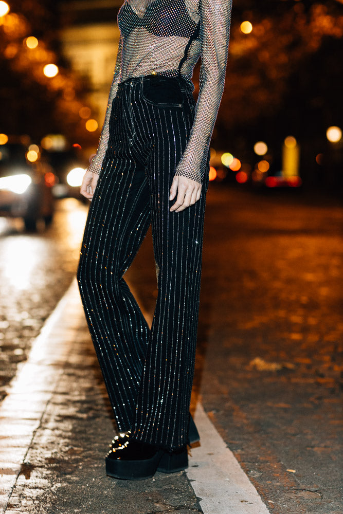 JEANS SCARLETT - STRASS NOIR
