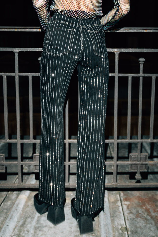 JEANS SCARLETT - STRASS NOIR