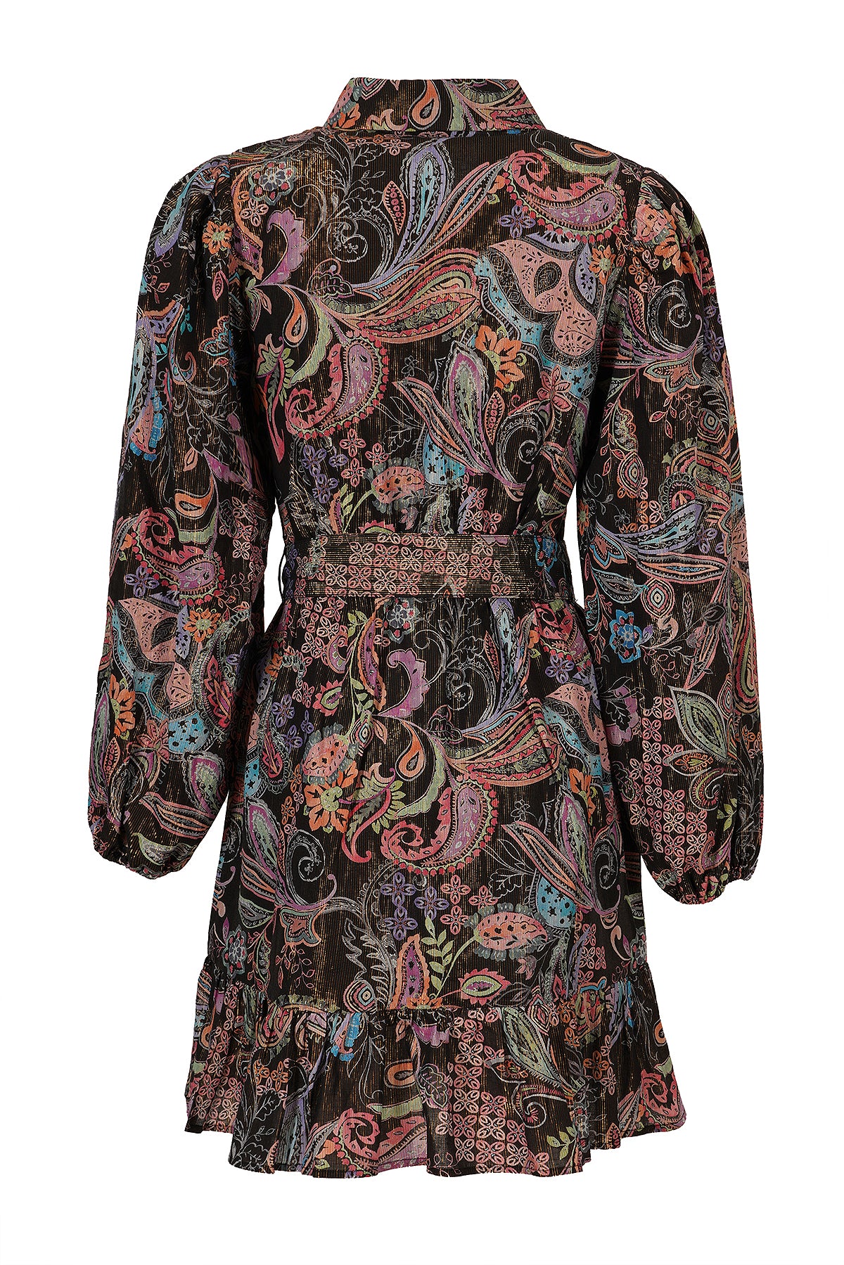 ZUHI DRESS - BLACK RAINBOW