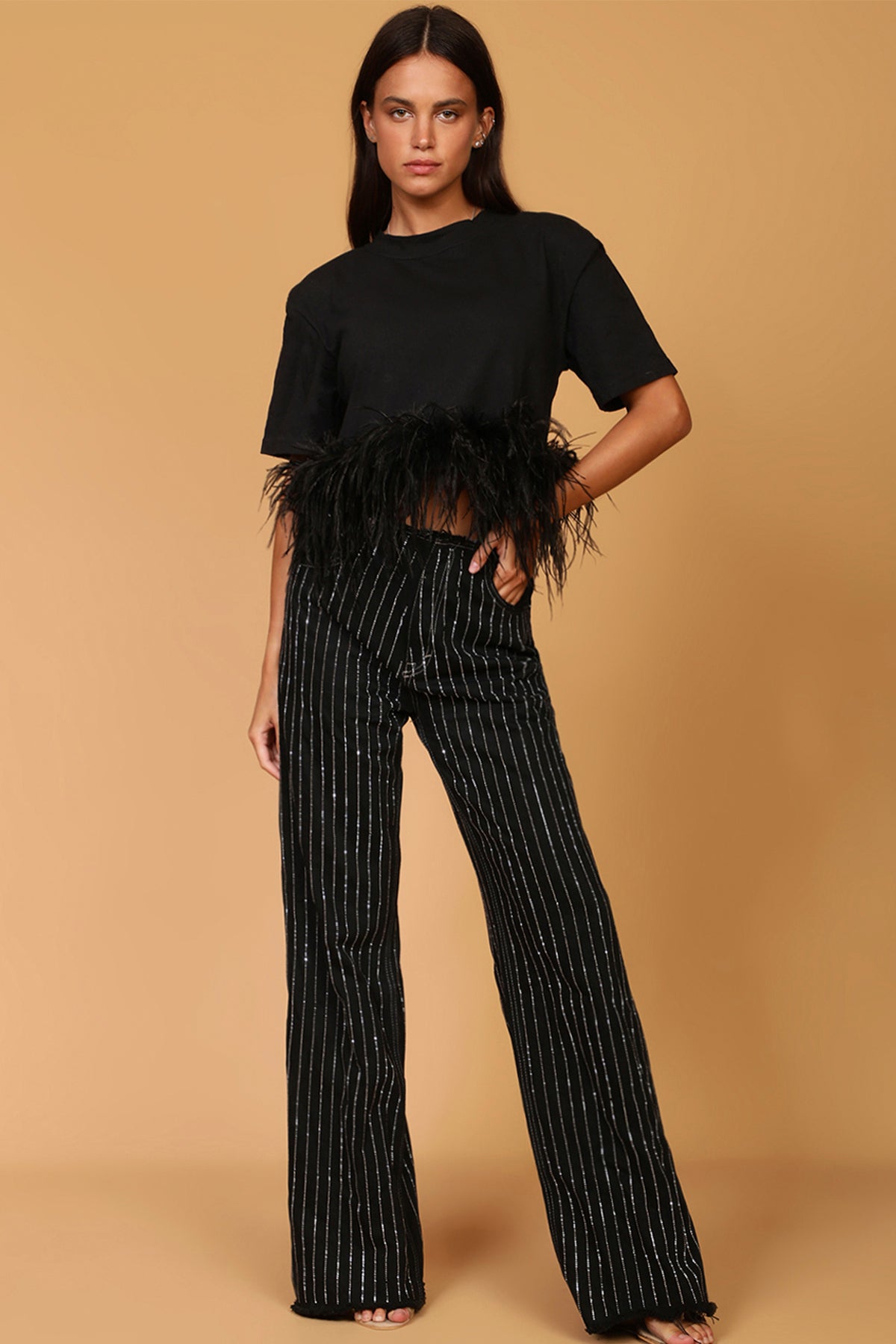 JEANS SCARLETT - STRASS NOIR