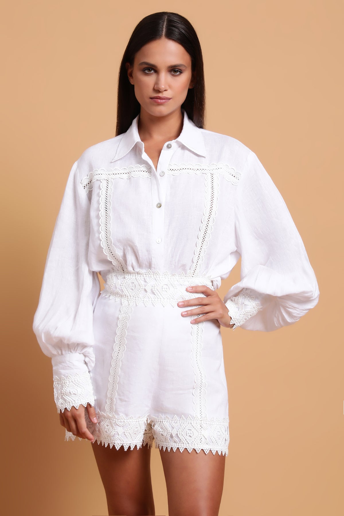 MELANIE SHORTS - LINEN