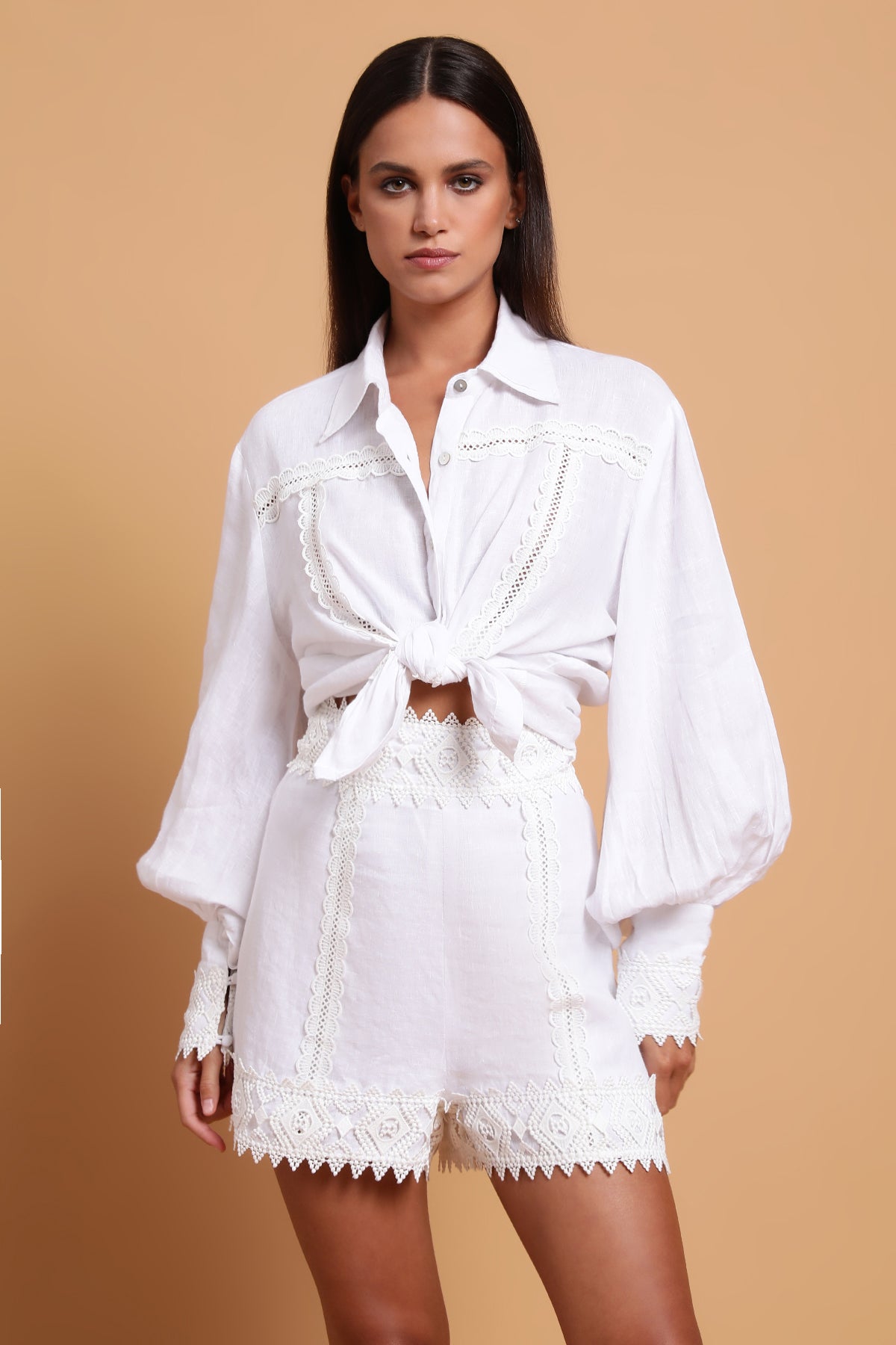 MELANIE SHORTS - LINEN