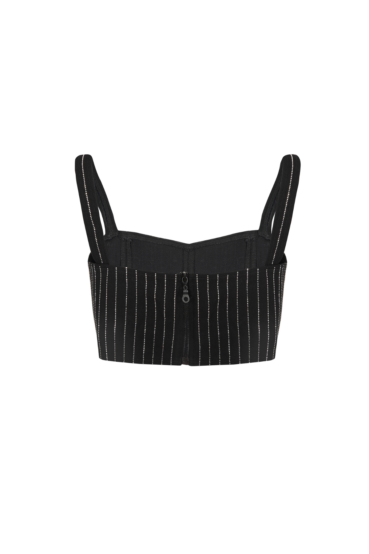 BRA TOP - BLACK STRASS