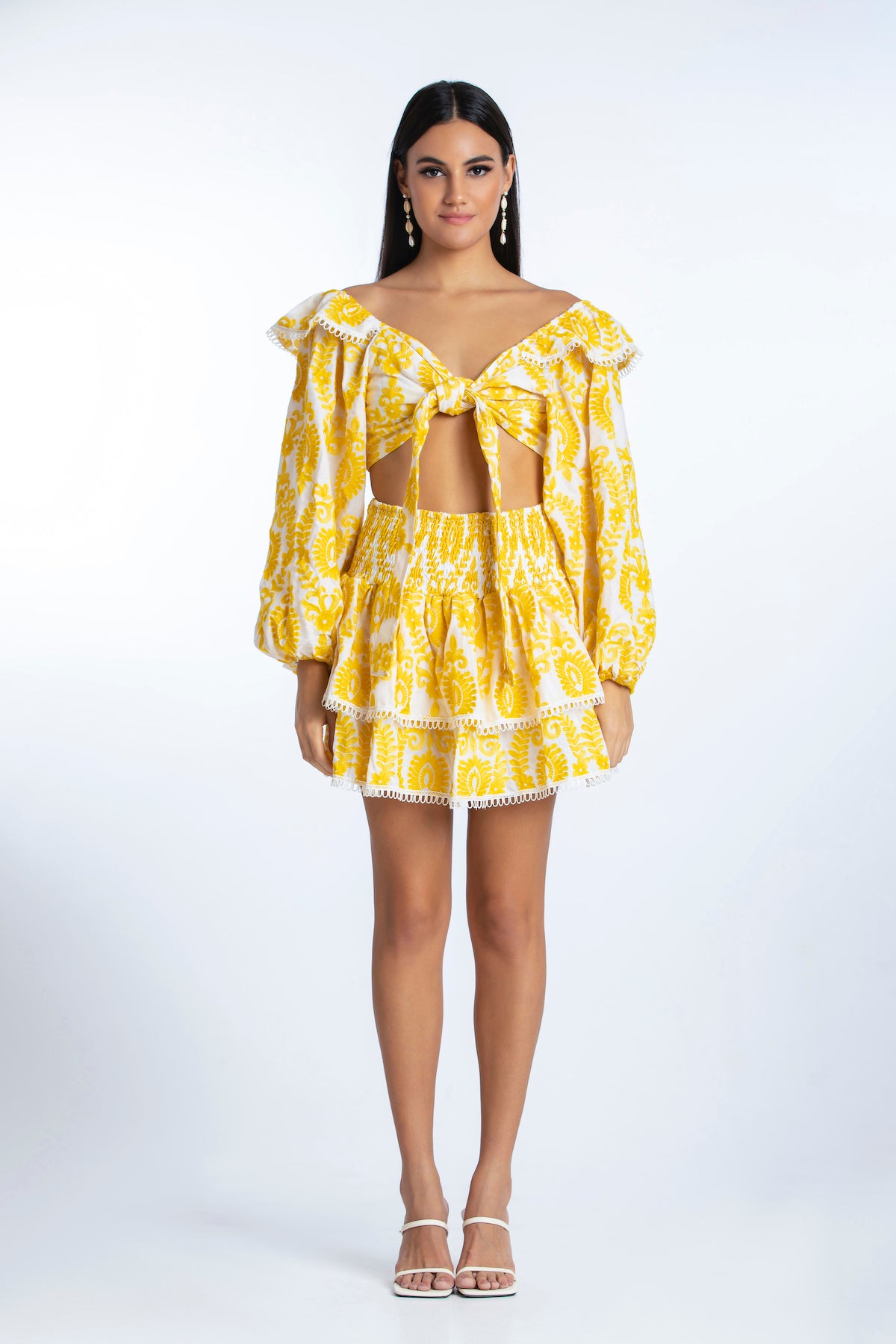 PAULINA SKIRT - YELLOW EMBROIDERY