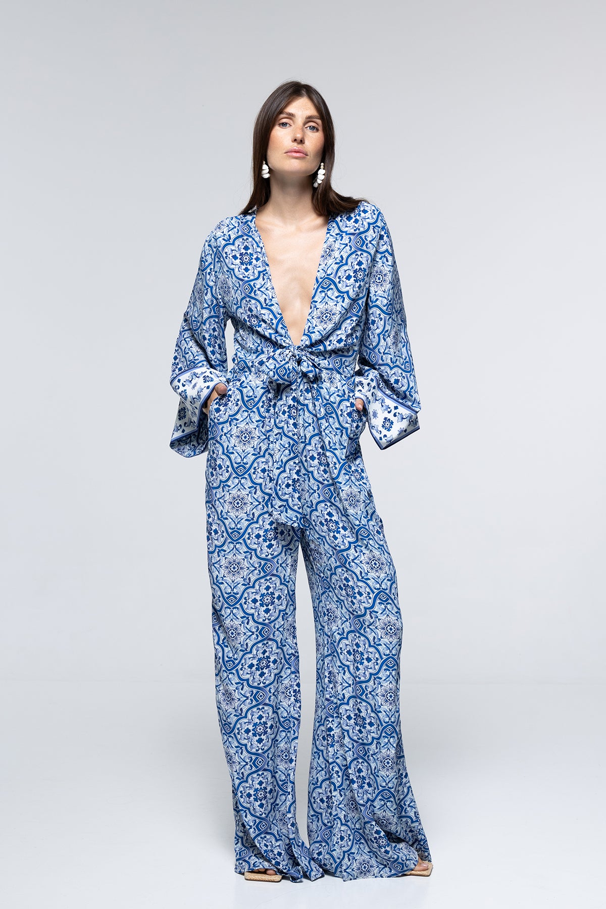 PANTALON KENZA - BLUE TILE