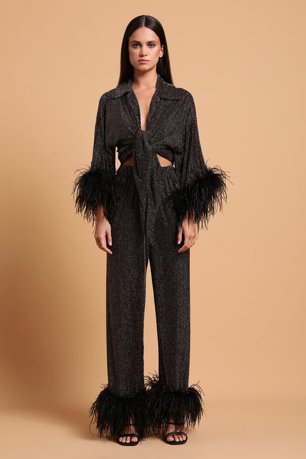 PANTALON ILANA - BLACK GOLD