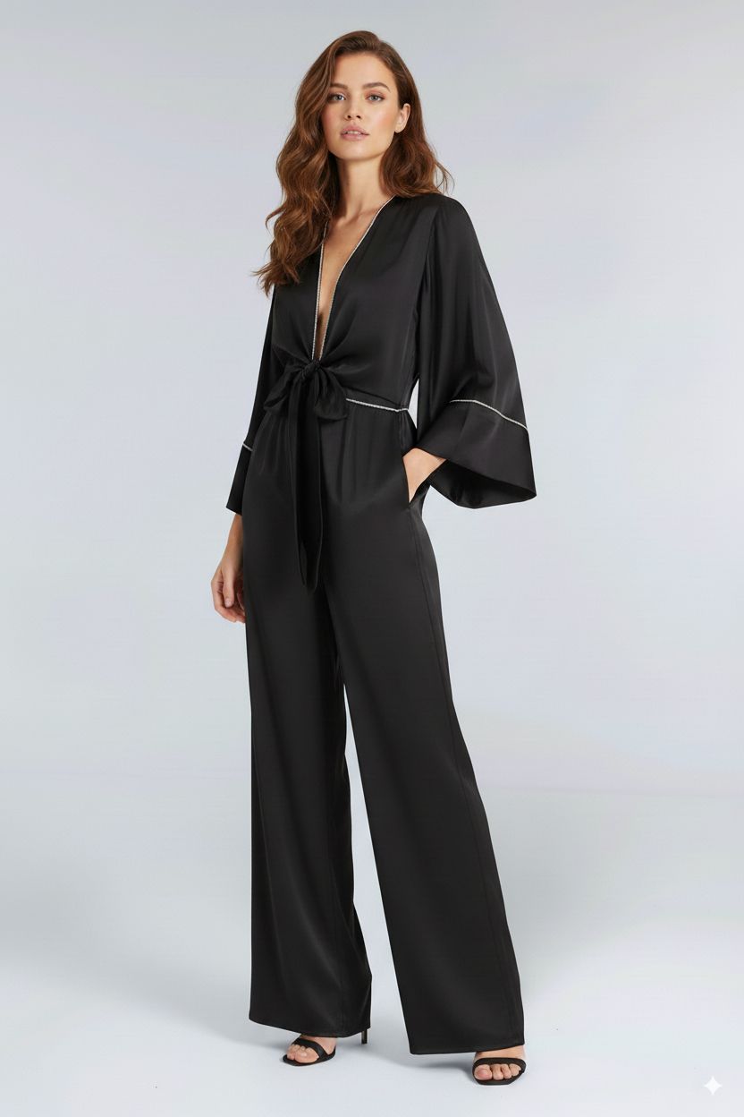 JUMPSUIT JOSEPHINE - SOIE NOIR