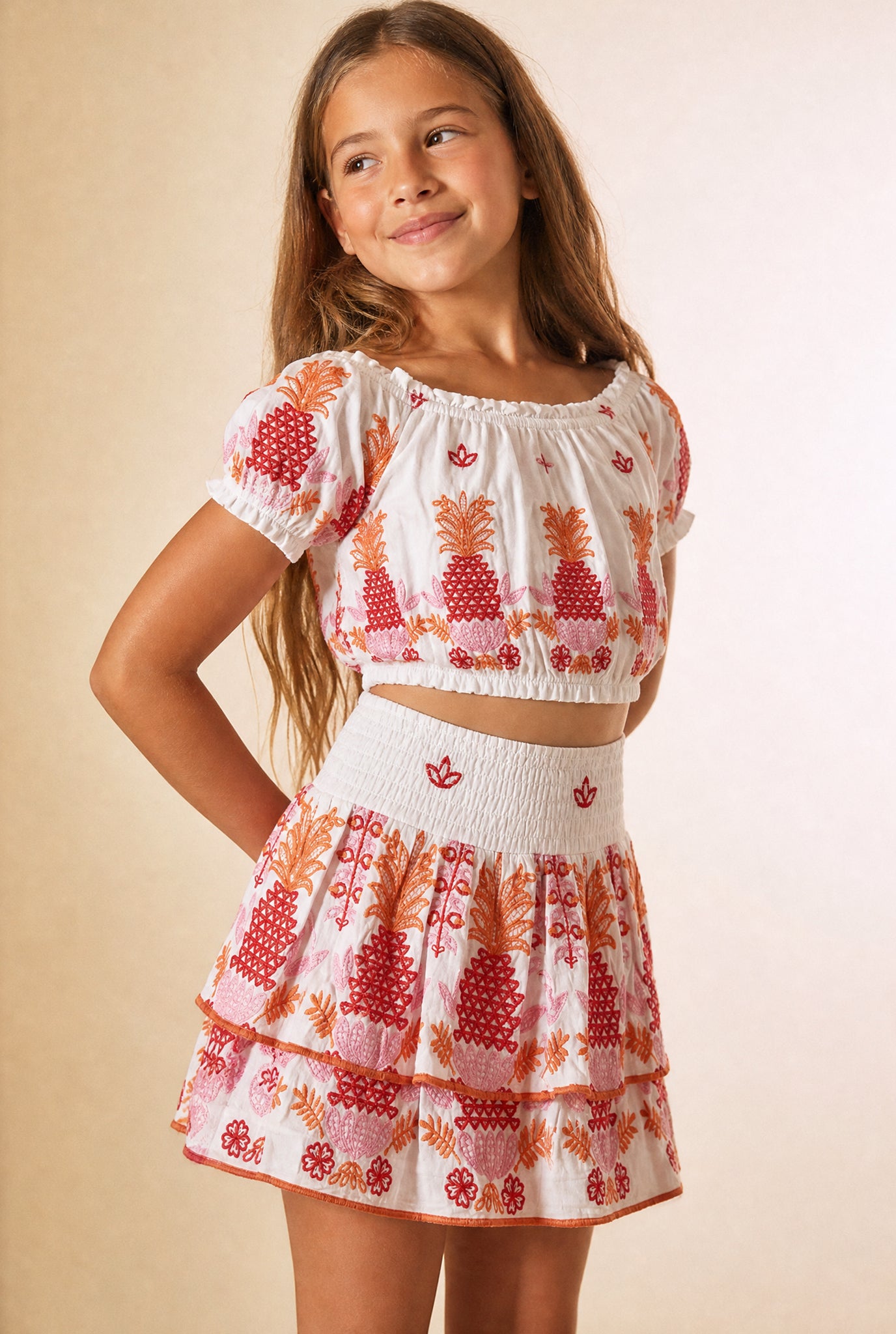 JUPE PAULINA KIDS - PEACH PINEAPPLE