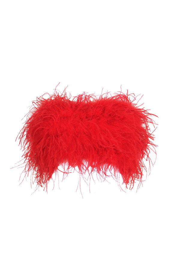BRA TOP - PLUMES ROUGE