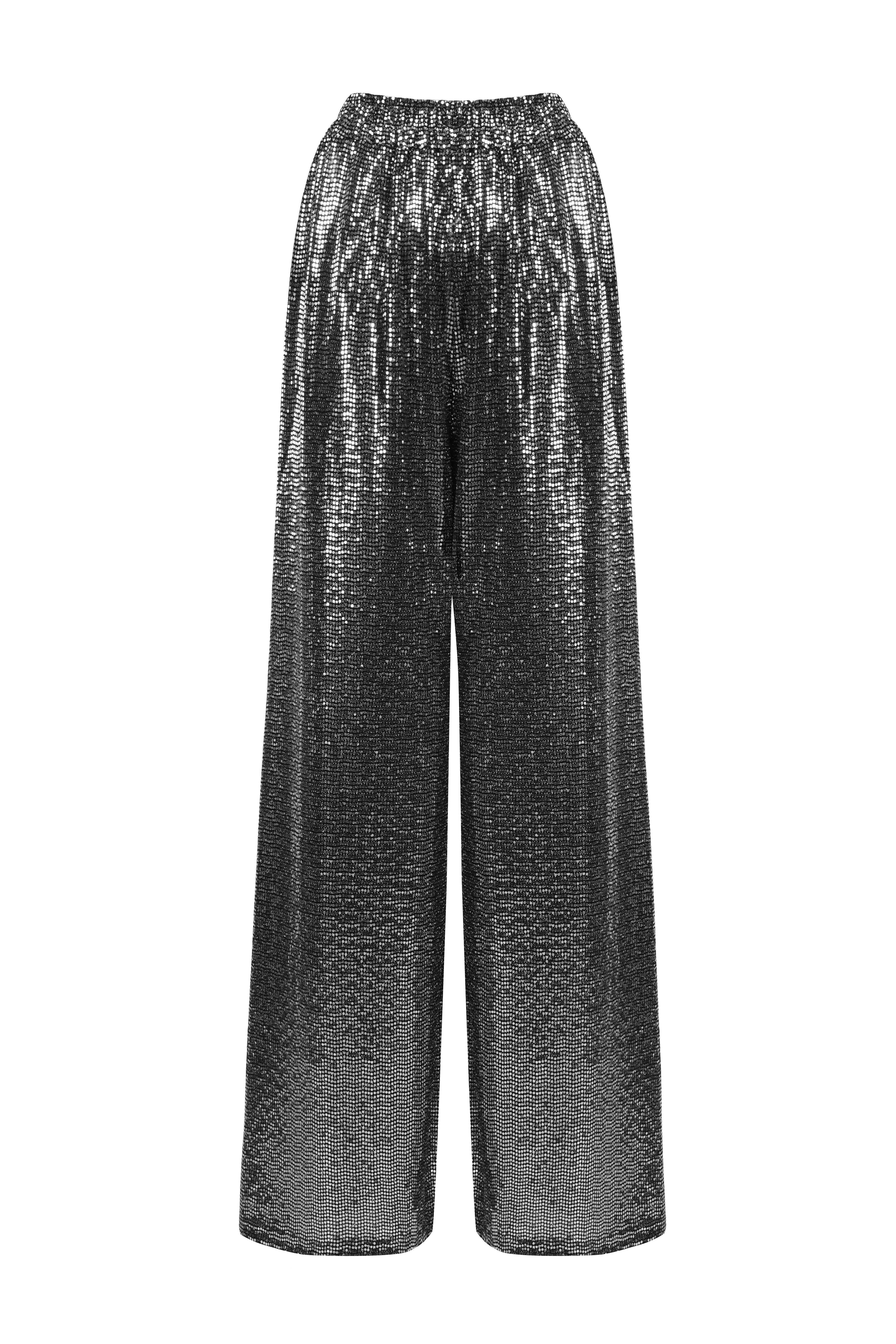 OLIVIA TROUSERS - SILVER