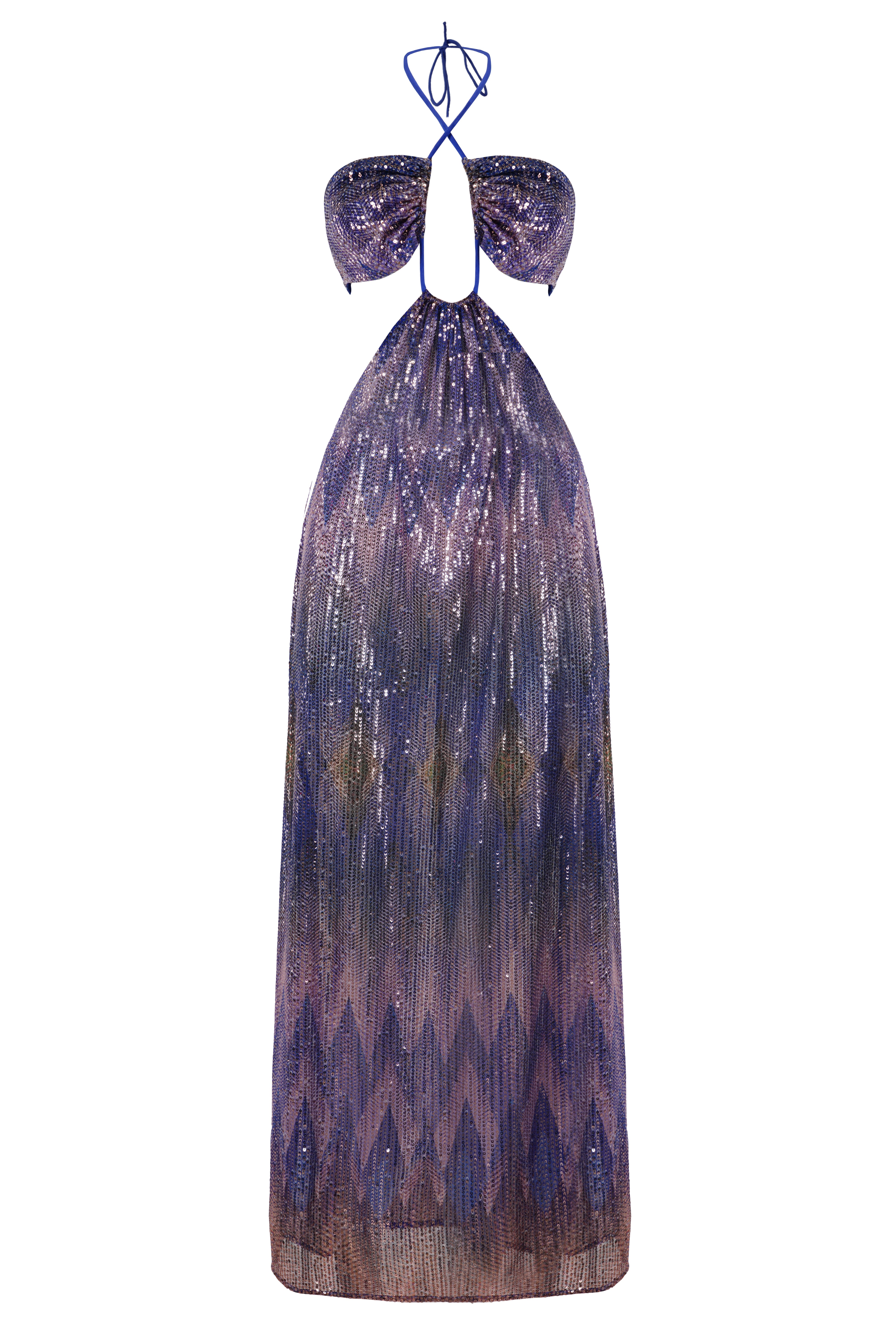 SIYA DRESS - PURPLE SEQUINS