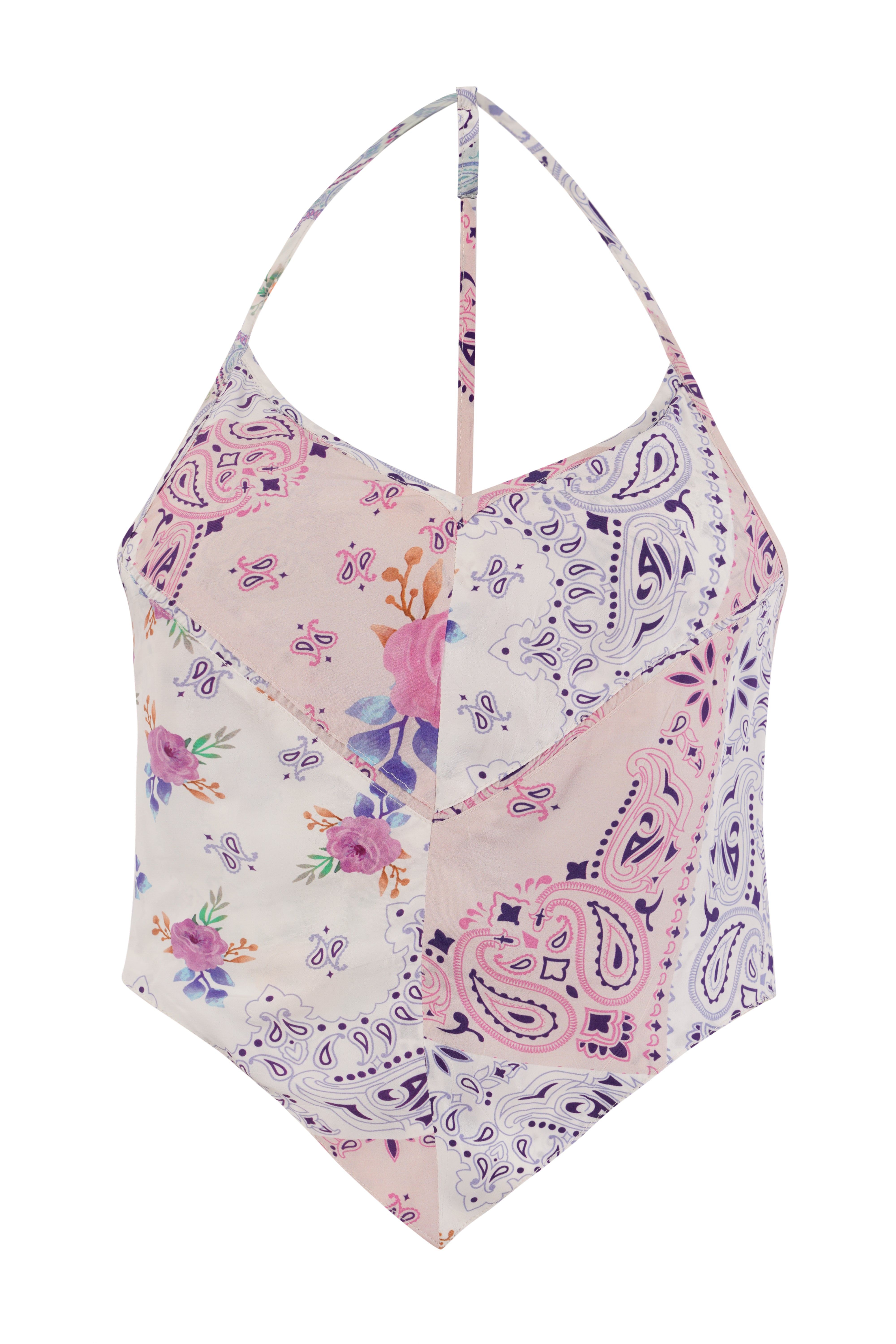 TOP KENDALL - PAISLEY FLORAL PATCH