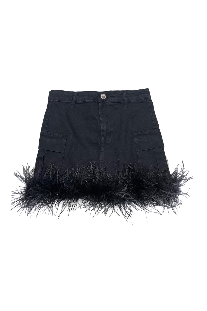 JUPE JEANS - PLUMES