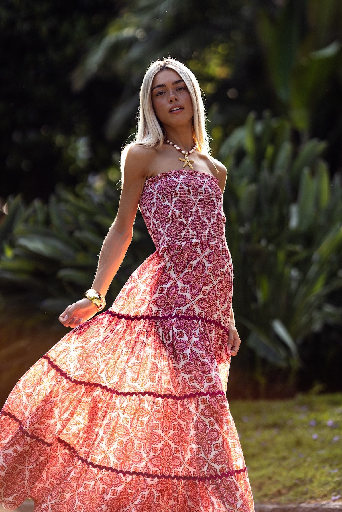 ROBE TISHA - RED LOTUS
