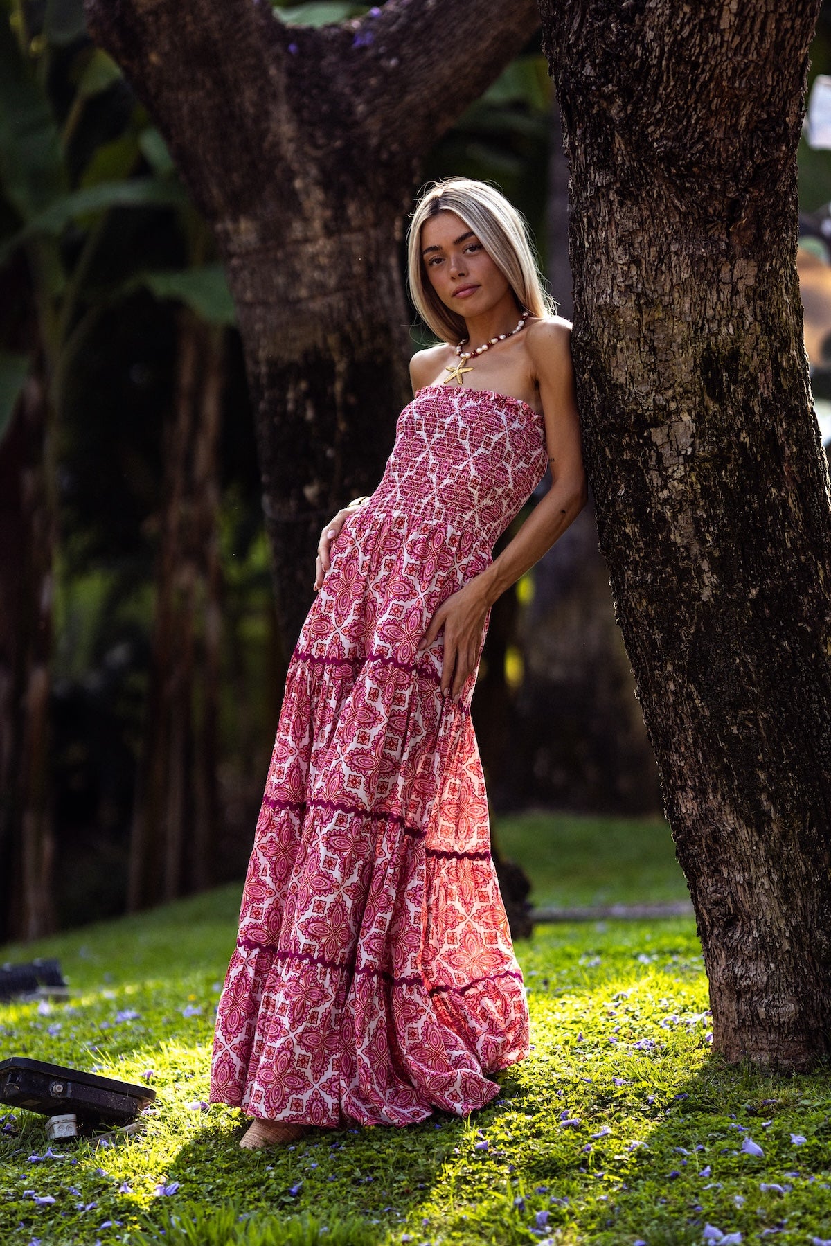 ROBE TISHA - RED LOTUS