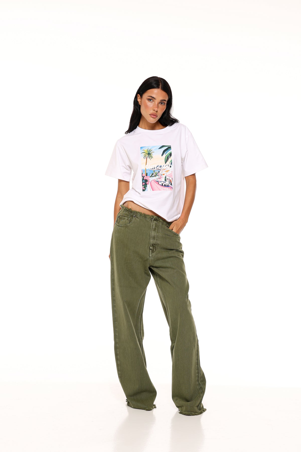 JEANS SCARLETT - OLIVE