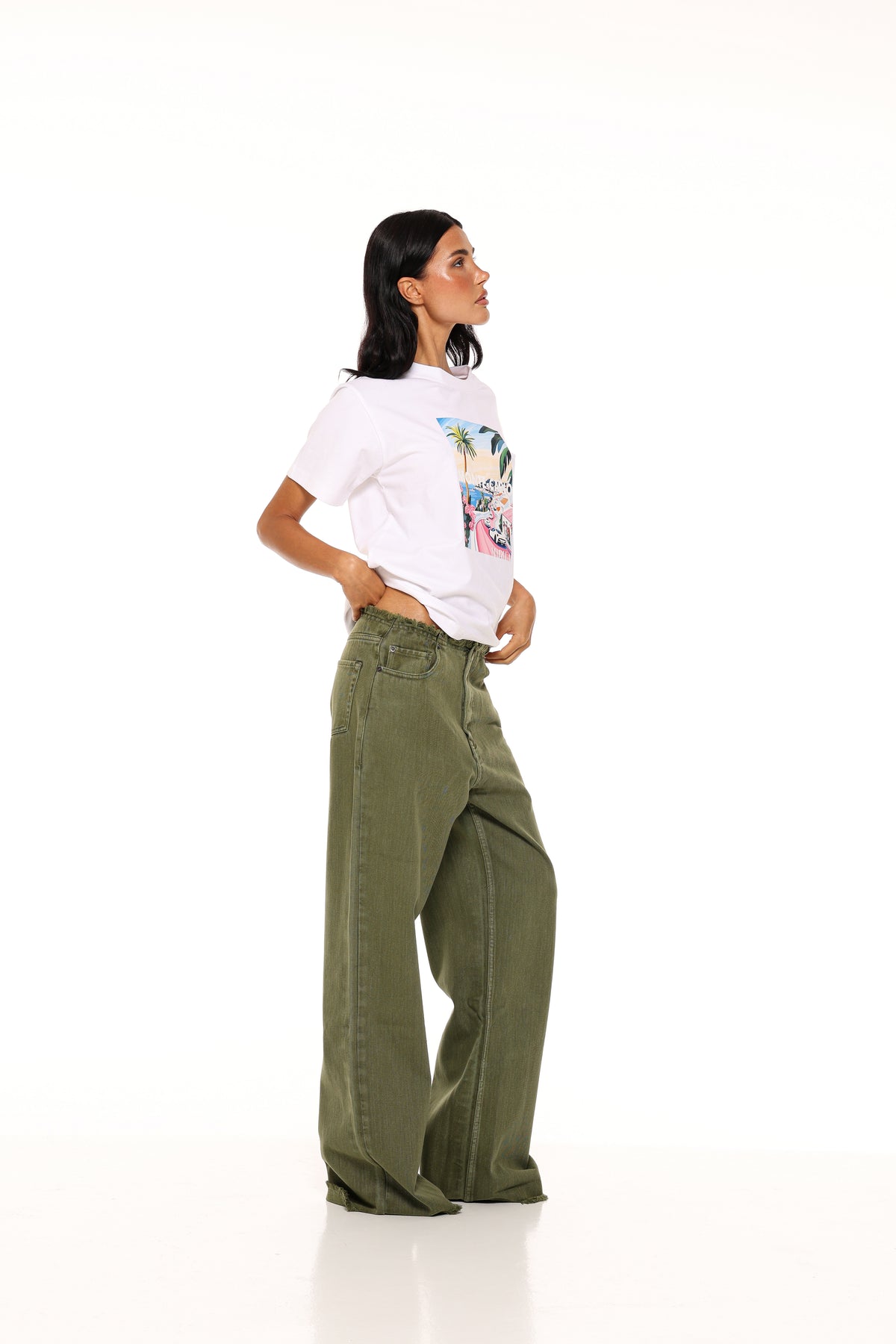 JEANS SCARLETT - OLIVE