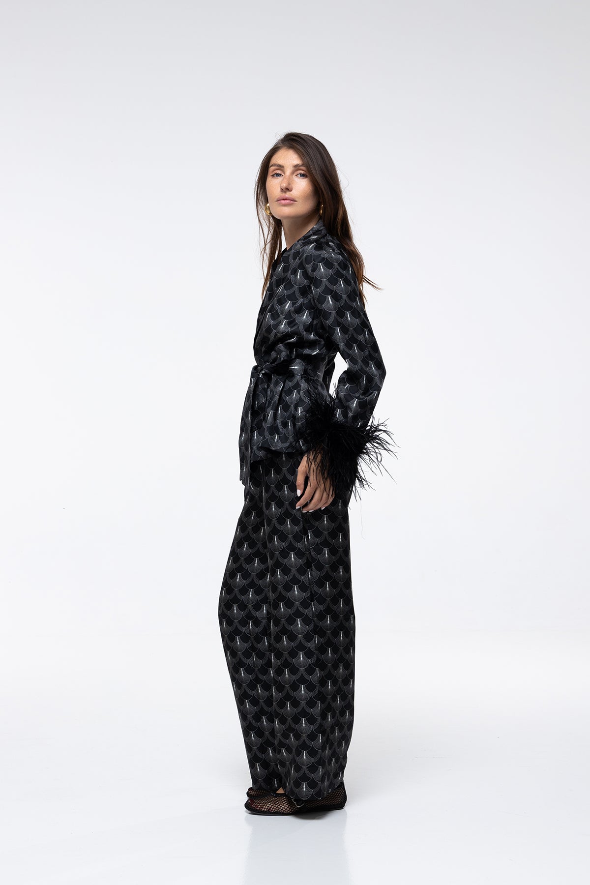 PANTALON KENZA - BLACK PEACOCK