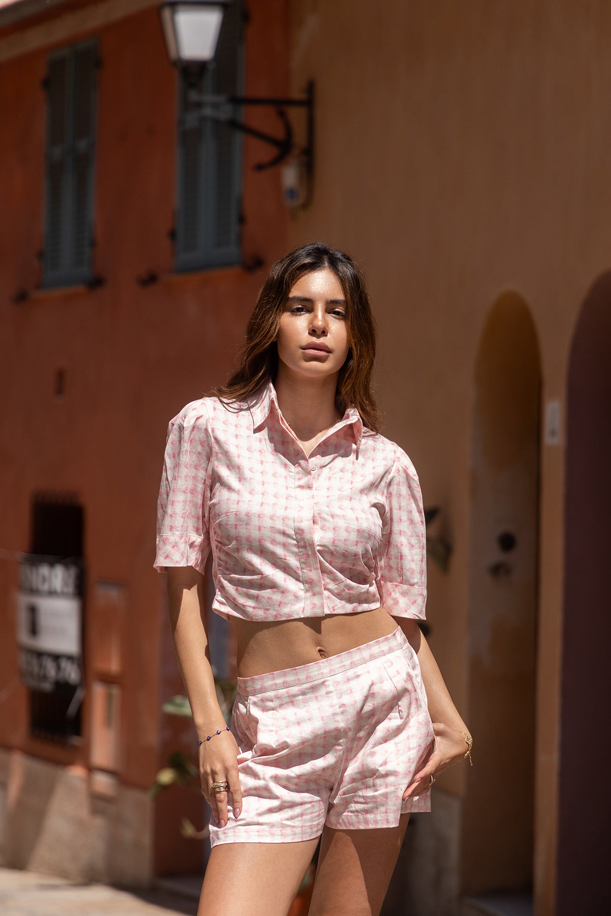 SHORT JOE - PINK VICHY