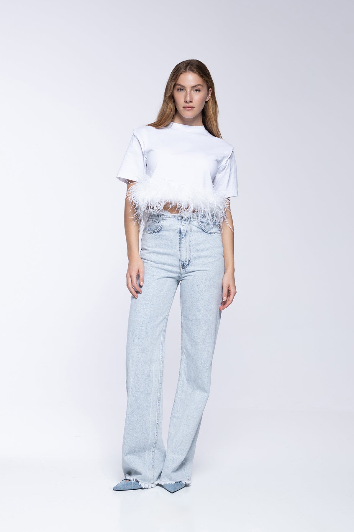 FEATHERS T-SHIRT - WHITE