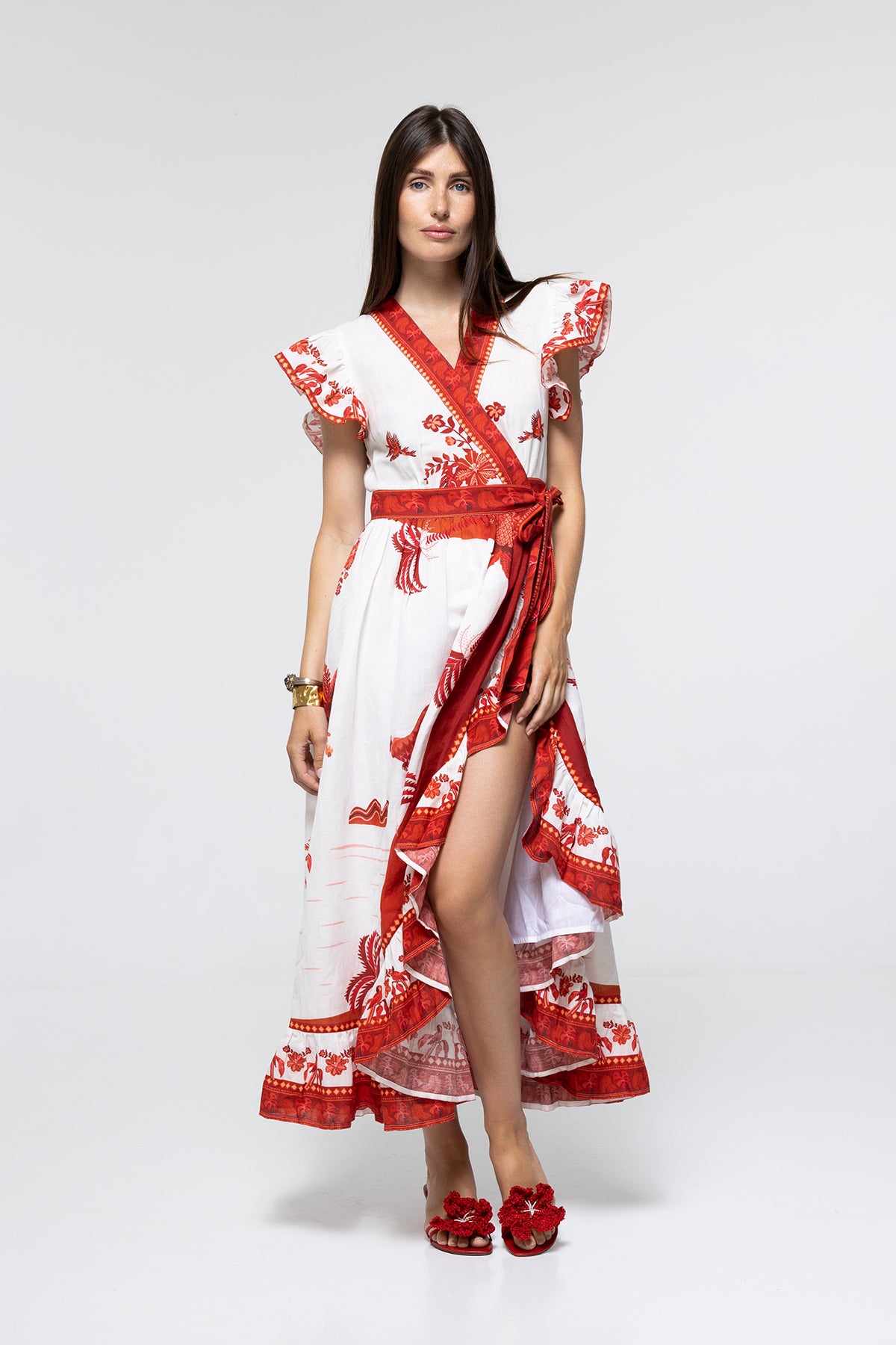 ROBE CAMILLE - RED PARROT
