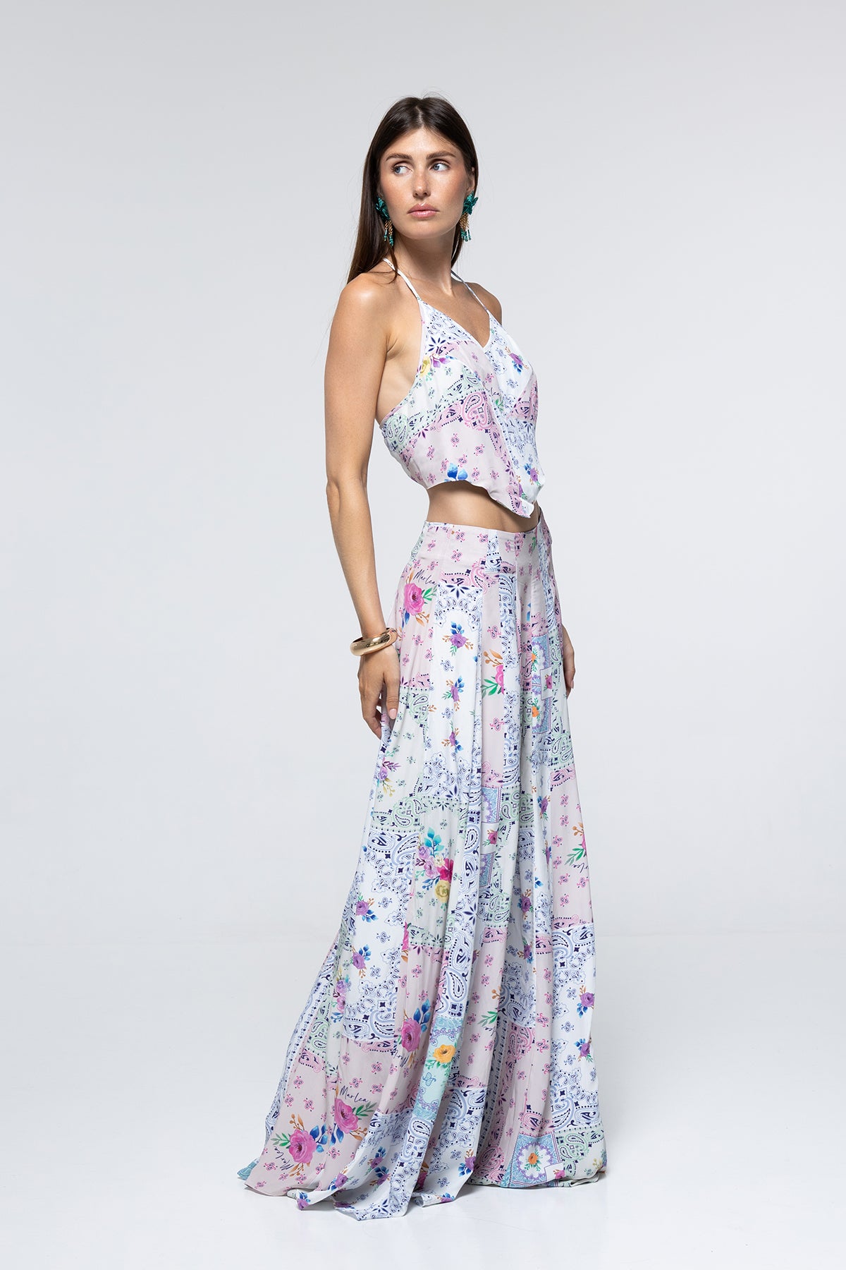 JUPE THEA - PAISLEY FLORAL PATCH