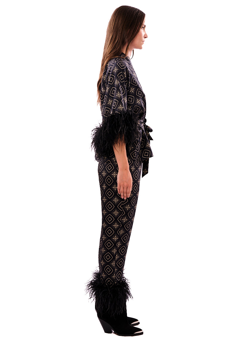 PANTALON MARA PLUMES - BLACK DIAMOND