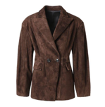 VESTE SUEDE - CHOCOLAT