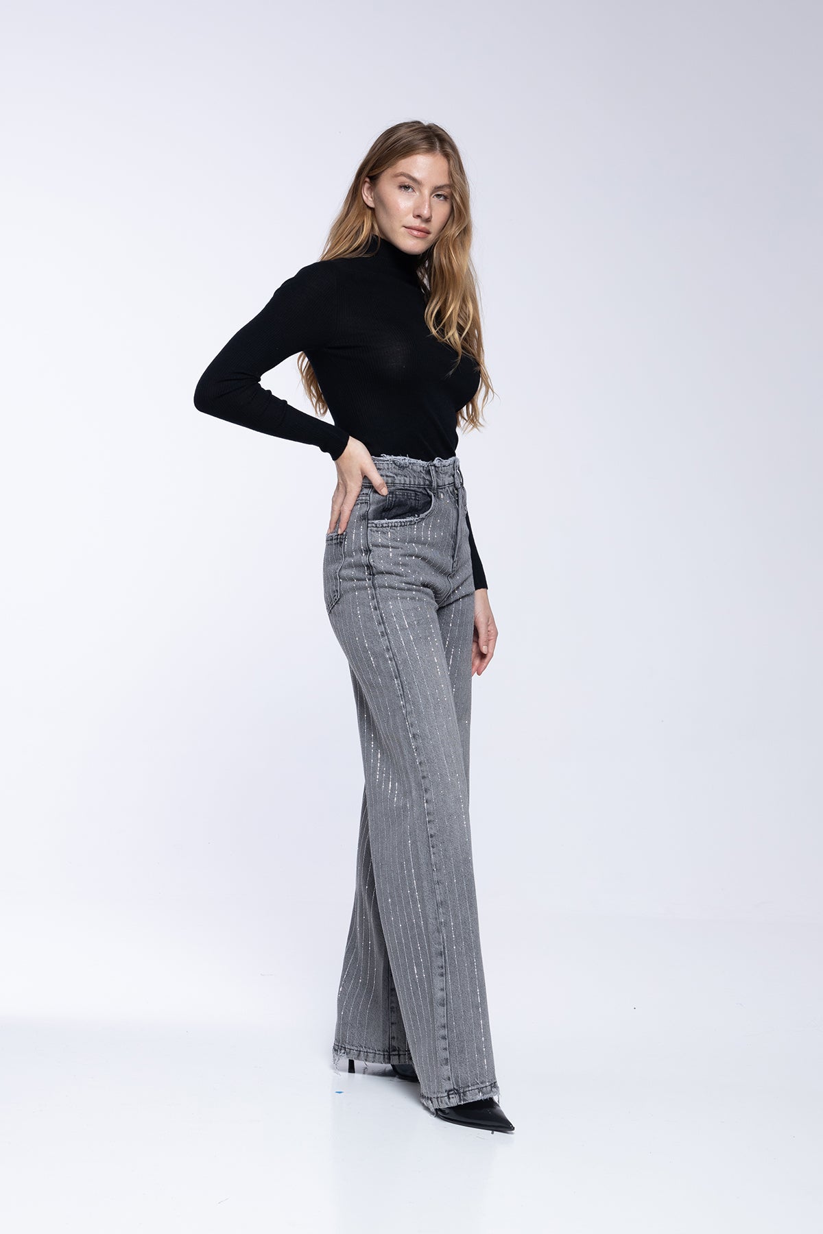 JEANS SCARLETT - STRASS GRIS