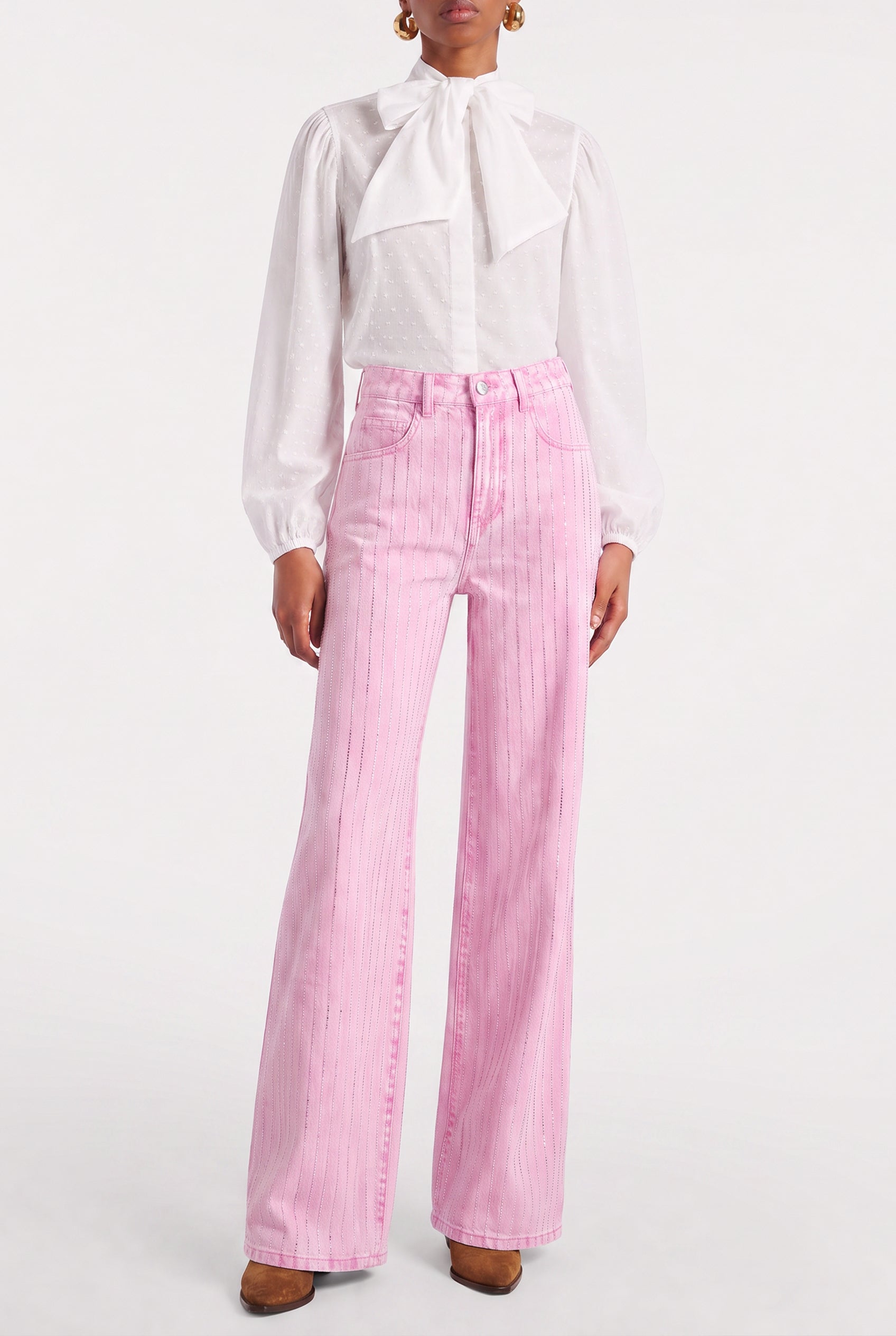 JEANS SCARLETT - STRASS ROSE