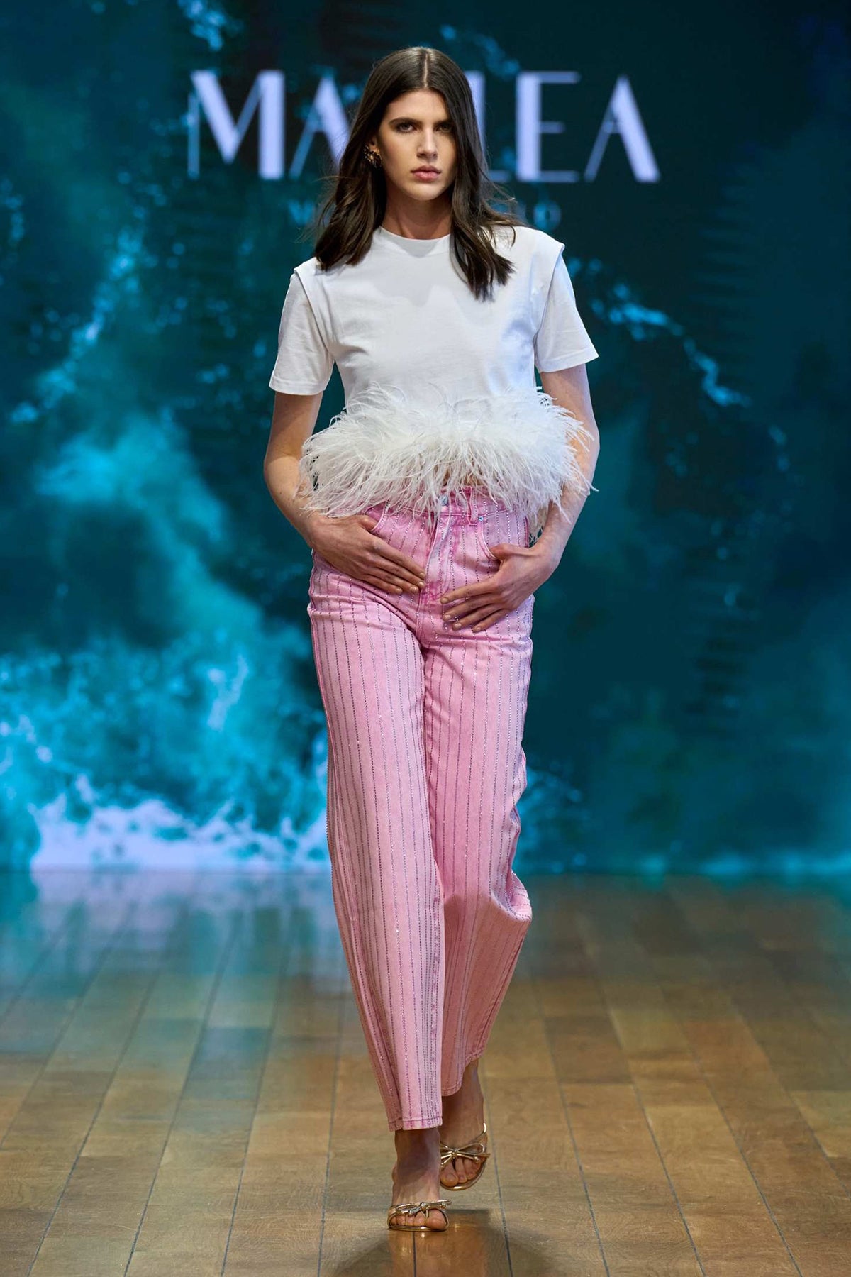 JEANS SCARLETT - STRASS ROSE