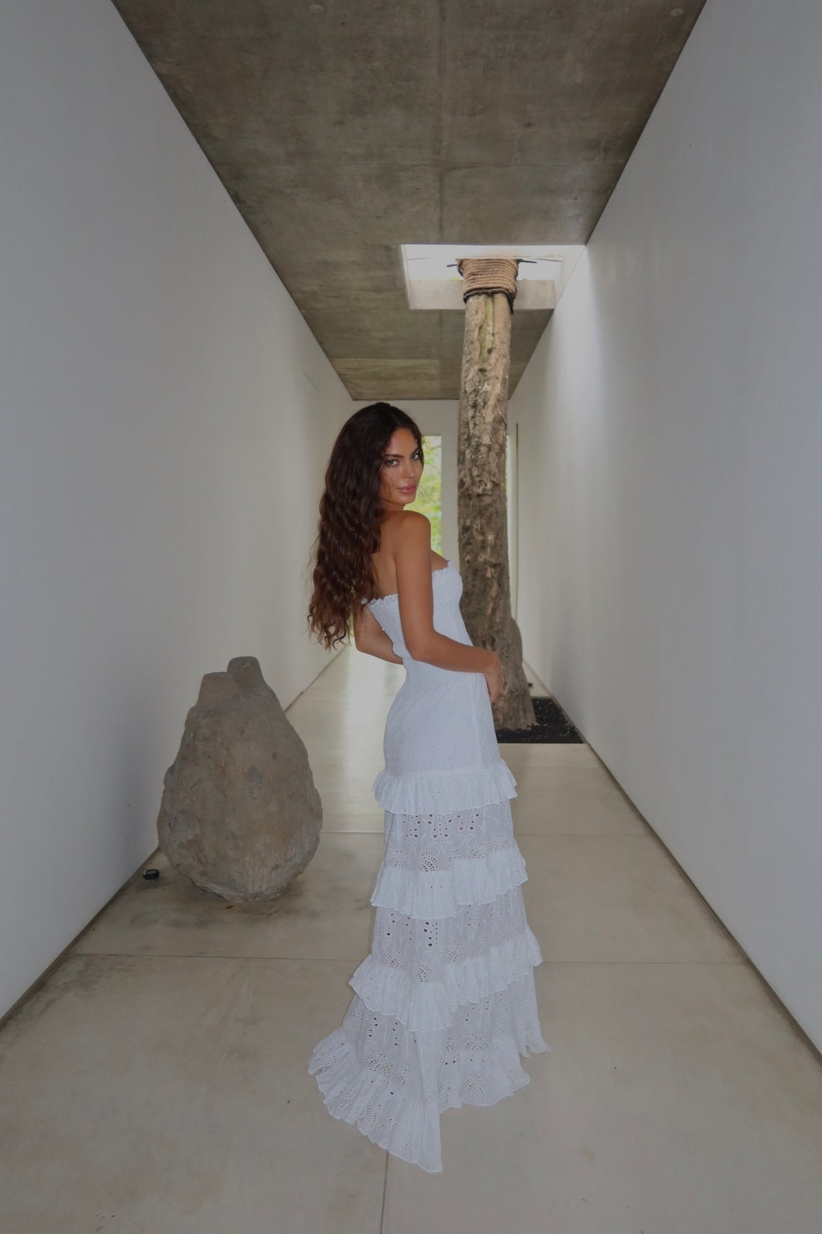 ROBE LULA - WHITE PALM TREE