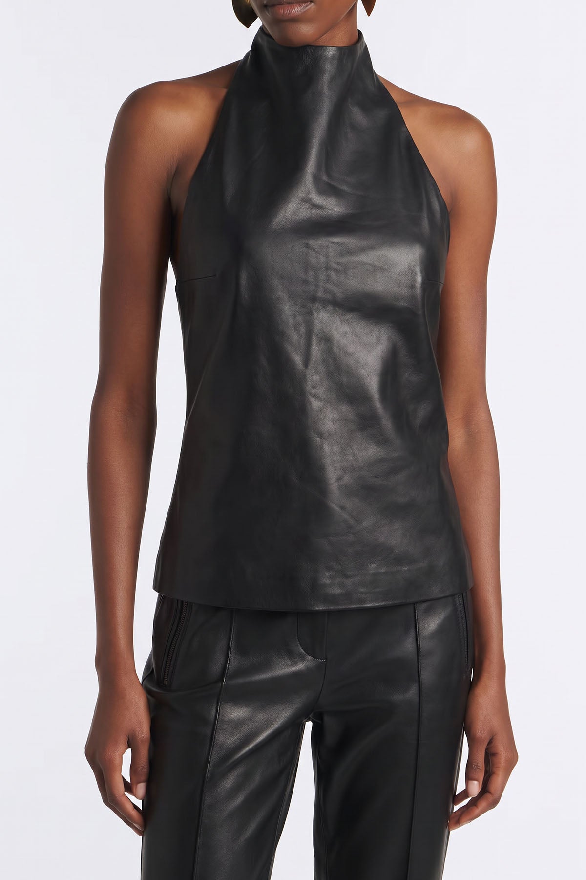 TOP LEATHER - BLACK