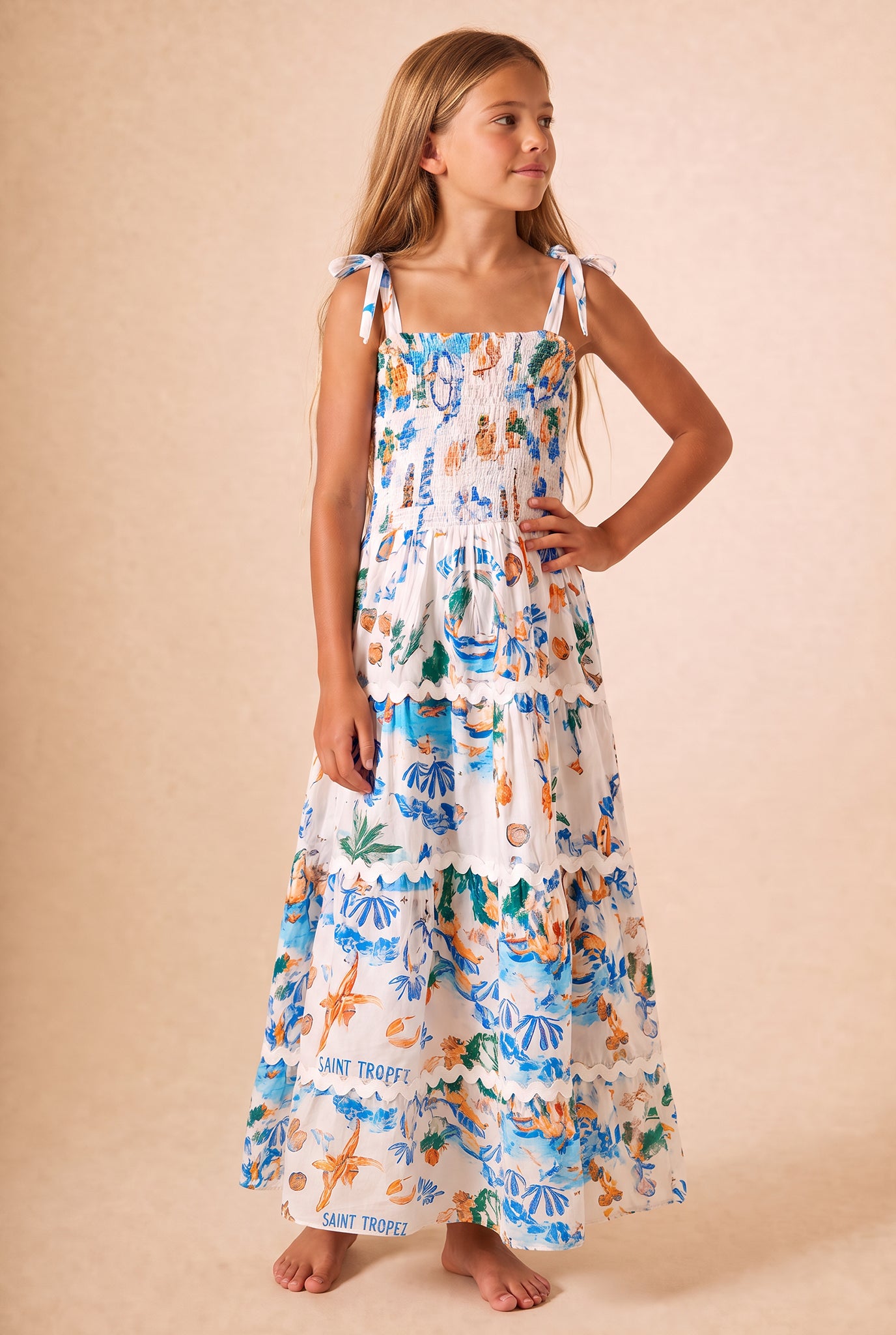 ROBE TISHA KIDS - FRENCH RIVIERA