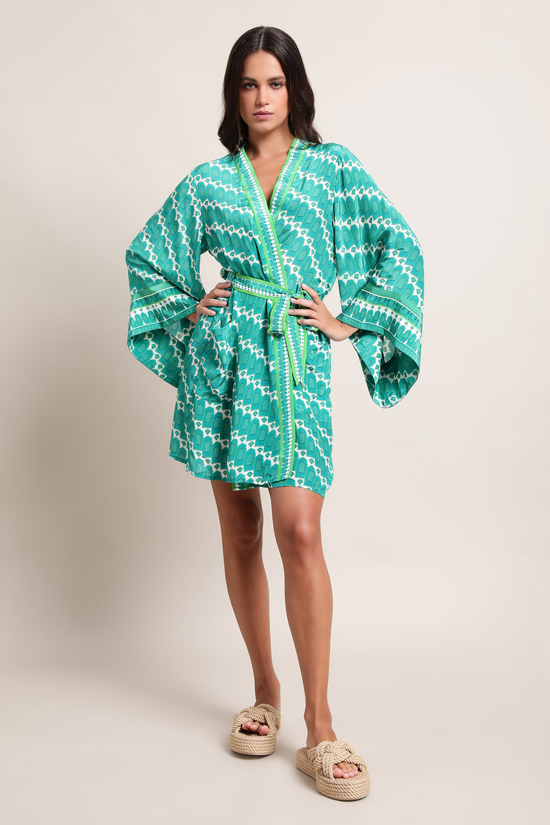 KIMONO LAUREN - VERT JAIPUR