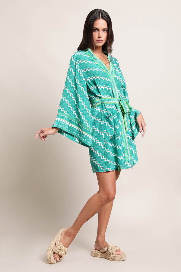 KIMONO LAUREN - VERT JAIPUR