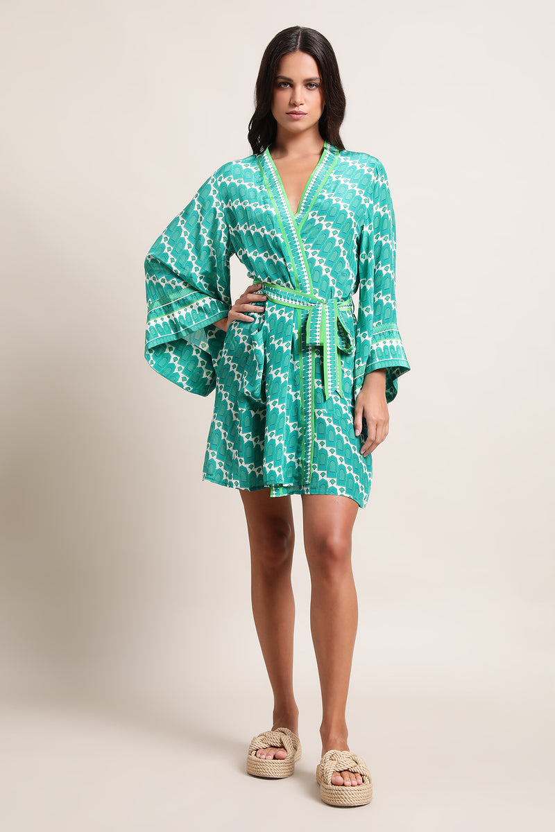 KIMONO LAUREN - VERT JAIPUR