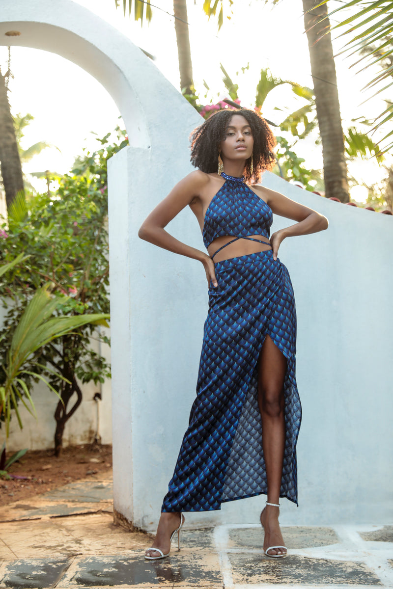 TOP NINA - SOIE PEACOCK
