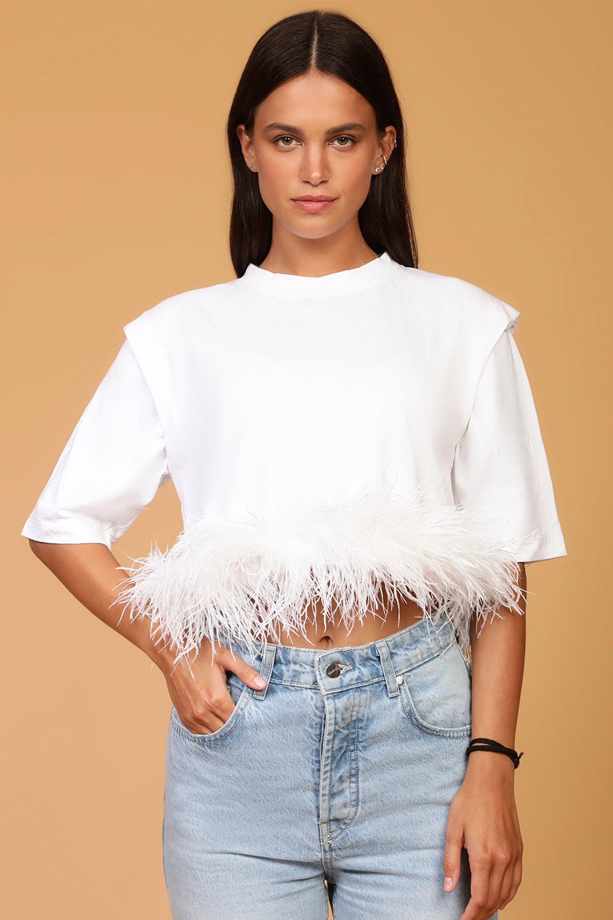 FEATHERS T-SHIRT - WHITE