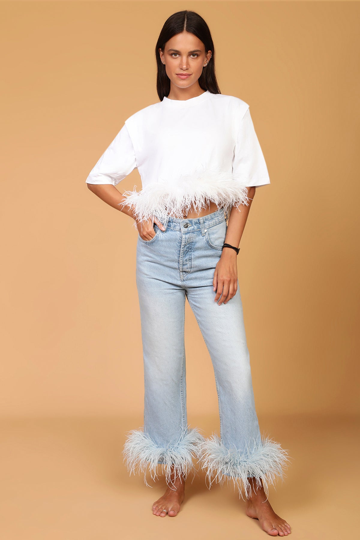 FEATHERS JEANS - LIGHT BLUE