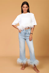 TEE-SHIRT PLUMES - BLANC