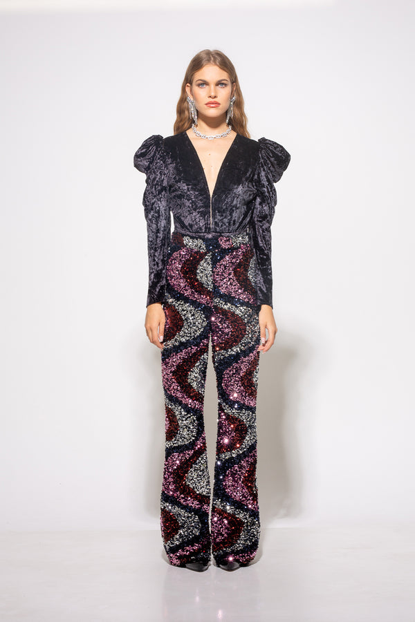 PANTALON FLO - SEQUINS VIOLET