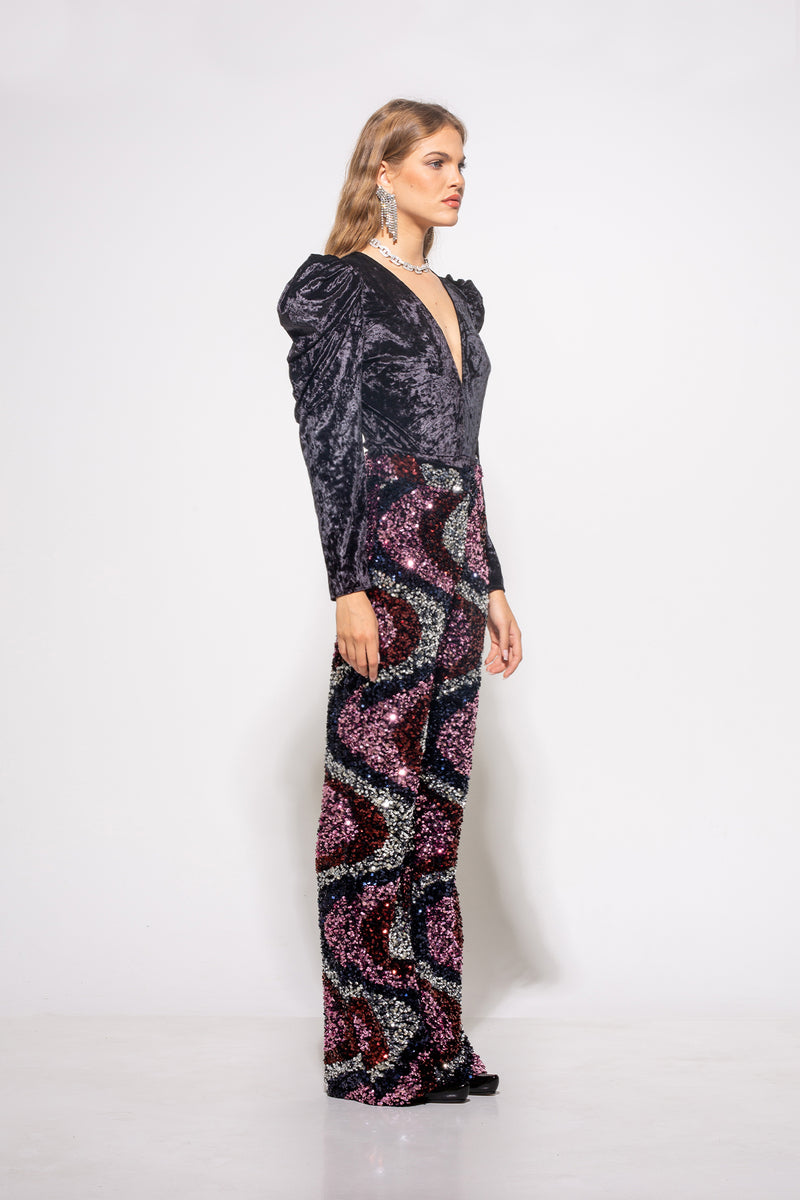 PANTALON FLO - SEQUINS VIOLET