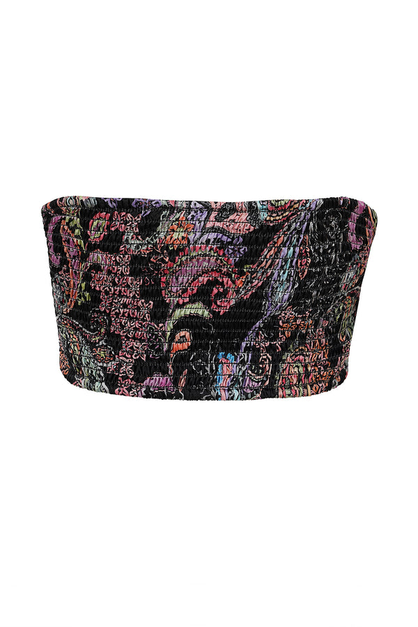 TUBE TOP - BLACK RAINBOW