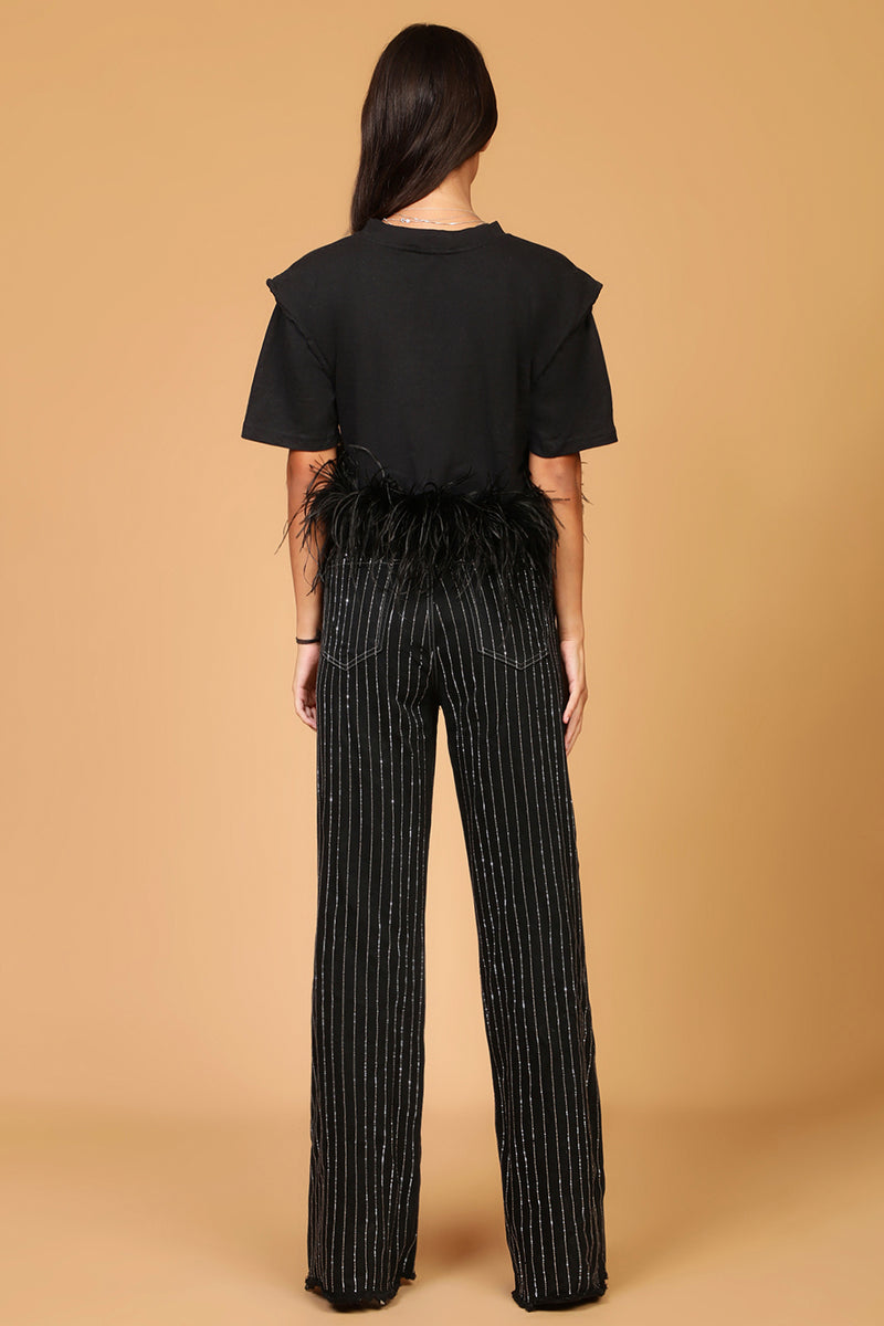 JEANS SCARLETT - STRASS NOIR